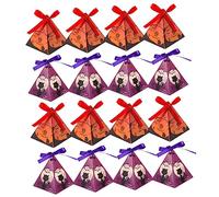 Beavorty Boîte De 20 Pièces boîte à bonbons d'halloween cube contenants néon mini corbeille fond halloween coffret box bonbon halloween en papier d'halloween Orange