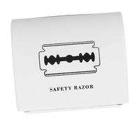 Beavorty Boîte de Rangement Lames de Rasoir avec Design Imprimé Élégant Protection Anti-humidité Conteneur Portable pour Salon de Coiffure et Usage Quotidien