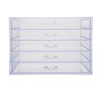 Beavorty Boîte de Rangement pour Produits Ongles en Acrylique Transparent Tiroirs Coulissants, Organisateur Multifonction pour Accessoires et Vernis à Ongles, pour Usage Professionnel