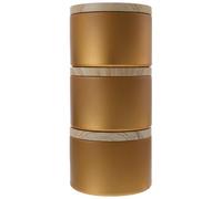 Beavorty Boîte d'emballage pour thé 3pcs Pots à Bougies en Fer avec couvercles, récipient Bougies Facile à Transporter, pour Bougies parfumées