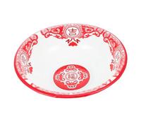 Beavorty Bol Émaillé Ronde Rouge Bassine à Légumes Épaisse Lavabo Porcelaine Porte-savons Émaillé Bassine de Rangement