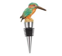 Beavorty Bouchon de Bouteille de Vin Créatif en Émail à Motif D'oiseau Doré Étanche et Décoratif Compatible Bouteilles de Vin et Cocktails Accessoire Unique pour Fête