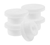 Beavorty Bouchons de Vidange Résistance Haute Température Forme Ronde en Silicone Blanc, Lot de 5 Pièces Protection de Surface, Adaptés aux Trous de Trop-Plein pour Enfants