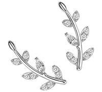 Beavorty Boucles D’oreilles Grimpeuses Feuilles Femme, Clous D’oreilles En Alliage Léger, Style Japonisant, Nature, Pour Usage Quotidien, Design Fin Et Naturel