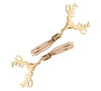 Beavorty Boucles de Fermoir Faciles à Fixer et Robustes pour Paquet pour Paquet à Main en Aluminium Or Tête de Cerf Accessoires Décoratifs Polyvalents Lot de 2 Pièces