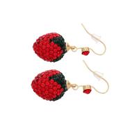Beavorty Boucles Doreilles Pendantes Élégantes En Forme De Fraise Pour Femmes Bijoux Tendance Design Esthétique Indispensables Pour La Saison Chaude