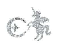 Beavorty Boucles Oreilles Asymétriques Licorne Clous Oreilles Créatifs Décoration Chic Pour Femme