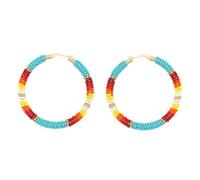 Beavorty Boucles Oreilles Créoles Bohèmes Perlées Bijoux Pendants Pour Filles Bijoux Ethniques Fait Main