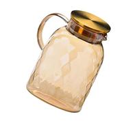 Beavorty Bouilloire en Verre Grosse Capacité 1800ml Bleu Transparent, Bouteille D'eau Fraîche Polyvalente pour Jus de Fruits et Thé Glacé, Pichet à Eau Froide Domestique pour Maison,