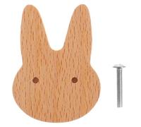 Beavorty Bouton de Porte de Placard en Bois de Lapin, Poignée de Meuble pour Chiffonnier et Commode, Finition Élégante et Lisse, Quincaillerie pour Chambre