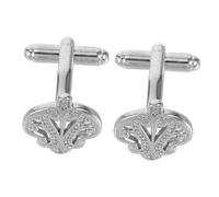 Beavorty Boutons de Manchette Couronne pour Homme Argenté Plaqué Ornés de pour Chemises Habillées Accessoires Élégants pour Mariages et Événements