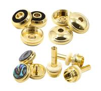Beavorty Boutons de Pistons pour Trompette 12 Pièces, Petite Taille, Métal Doré, Accessoires de Remplacement pour Instruments de Musique, Kit Complet pour Réparation et Entretien, Adapté
