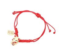 Beavorty Bracelet Corde Rouge Tigre Nouvel An Chinois Protection Santé Ajustable pour Femmes et Hommes Anniversaire