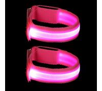 Beavorty Bracelets de Course à LED 2 Pièces Brassards Fluorescents Rechargeables, Adaptés pour Jogging et Activités Extérieures en Soirée