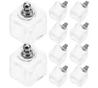 Beavorty Breloques en Verre Transparentes à Suspendre, Lot de 10 Mini Pendentifs Sphériques 13 Mm Bouchon Blanc à Vis, pour Créations DIY Bijoux et Décoration Personnalisée