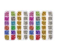 Beavorty Breloques Métalliques Coniques pour Ongles Dorées et Argentées Décorations Punk Gothique pour Halloween Carnaval et Autres Fêtes avec Boîte à Emplacements