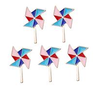Beavorty Broche En Alliage 5pcs Épingle De Créative Badge Dessin Animé Moulin à Vent Accessoires Mode Unisexe Présent Pour Hommes Et Femmes