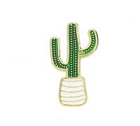 Beavorty Broche en Alliage Set de 4 Pièces Cactus, Cocotier, Feuille de Monstera et Motif Cartoon, Accessoire pour Femmes, pour Fêtes et Écharpes