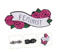 Beavorty Broche Forme De Lettre Rose Délicate Broche Décorative Unisexe Pour Corsage Féministe Stylée