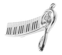 Beavorty Broche Instrument de Musique en Alliage de Zinc Argentée, Petite Broche Piano Note de Musique, Accessoire de Vêtement Élégant et Original pour Femmes