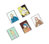 Beavorty Broches Décoratives en Alliage de 5 Pièces, Épingles à Poitrine Style Dessin Animé, Finition, pour Fêtes Porter sur Chapeau