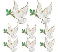 Beavorty Broches et Épingles pour Échanges Internationaux Oiseau, Décoration de Paquet à Dos en Alliage de Zinc Blanc, Léger et Compact pour Femmes et Rassemblements