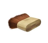 Beavorty Brosse à Poussière Cou En Nylon Manche Bois Large Douce Pour Salon De Coiffure Nettoyage Cheveux Cassés Contour Oreilles Et Cou