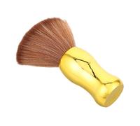 Beavorty Brosse de Barbier pour Cou avec Manche Métallique Balai Doux pour Éliminer Cheveux Effilochés Brosse Nettoyage Visage et Cou pour Salon et Usage Domestique
