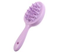 Beavorty Brosse de Massage pour Chevelu Silicone Douce avec Long Manche Brosse Shampooing et Gommage Nettoyage Profond et Soin Chevelu Outil Compact et Portable pour Cheveux Épais et
