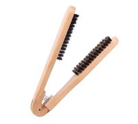 Beavorty Brosse Lissante Pour Cheveux Et Peigne à Lisser En Bois, Forme En V, Antistatique, Femmes, Cheveux Naturels, Usage Quotidien