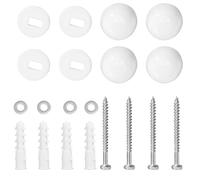 Beavorty Cache-vis de Fixation pour Toilettes, Lot de 2 Sets de Jeux en Acier Inoxydable et Fer, Boulons Décoratifs Résistants à L'usure, Accessoires Universels pour Installation Wc,