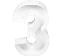 Beavorty Cadre de Ballons Chiffres 3d pour Anniversaire Garçon et Filles, Boîte à Ballons Chiffre 3 en Carton Rigide, Décoration Fête Garçon, Accessoire Décoration Anniversaire, Cadre