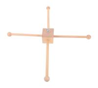 Beavorty Cadre Mobile en Bois Naturel pour Jouets Suspendus Base Solide et Assemblage Facile, pour Chambre de Bébé et Activités DIY