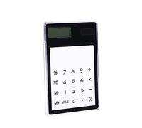 Beavorty Calculatrice Solaire Compacte Tactile 8 Chiffres Noire, Écran Transparent, Énergie Solaire Autonome, Calcul Scientifique Portable pour École Et Bureau