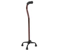 Beavorty Canne de Aluminium à Quatre pour Personnes Âgées Handicapées Canne Droite Bronze Base Antidérapante Optimal