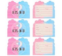Beavorty Cartes D'invitation Gender Reveal pour Fête Prénatale 32 Pièces en Papier Qualité, Design Boy Or Girl, pour Shower et Annonces Fête Bébé