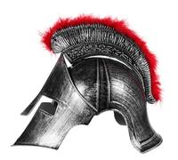 Beavorty Casque Romain Argenté pour Homme Accessoire de Costume de Soldat Antique Casque de Guerrier Viking et Gladiateur pour Cosplay Bal Costumé et Carnaval Léger et Portable