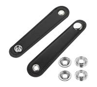 Beavorty Ceintures à Soufflet Universelles en Cuir Noir, Paire 2 Pcs, Courroies D'accordéon Double Couche, Espacement 10 Cm, Accessoire pour Accordéon Portable et Confortable