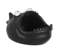 Beavorty Cendrier Céramique Drôle Poisson Bouche Large Coupe-vent Portable Décoratif pour Bureau Balcon et Extérieur Accessoire Multifonctionnel Robuste Céramique