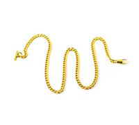 Beavorty Chaîne De Montre en Métal Doré 65 Cm Style Vintage Boucle en t Accessoire De Mode Unisexe pour Ceinture De Jean Décoration Élégante