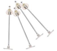 Beavorty Charnières pour Porte de Placard la Cuisine 4 Pièces en Fer Support à Rabat Amortisseur Base Arrondie Stabilité Renforcée pour Armoire Meubles et Portes à Charnières Horizontales