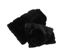 Beavorty Chauffe-jambes Fausse Fourrure pour Femmes Guêtres Longues Manchons de Confortables et Chauds Couvre-jambes Noirs Élégants pour Froid
