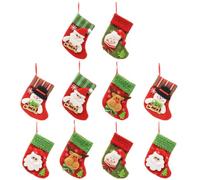 Beavorty Chaussette de Noël Décorative Multi-usages en Tissu Non Tissé | Sachet Présents, Suspendue au Sapin, Motif Classique, Sling, pour Fêtes de Fin D’année Style Aléatoire