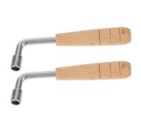 Beavorty Clé D'accordage pour Harpe-lyre 2 Pièces en Bois et Acier Inoxydable 35x115 Mm, Clé Hexagonale 7,0 Mm pour Réglage Précis des Cordes, Outil de Réparation pour Instruments à Cordes