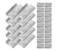 Beavorty Clip de Cerclage Facile à Utiliser en Acier Galvanisé Métallique Robuste pour Feuillard de 16mm, Épaisseur 0,6-1,2mm pour Emballage Manuel et Industriel