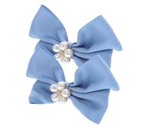 Beavorty Clips à Chaussures Forme de Nœud avec Perles Abs Boucles Amovibles pour Décorations de Chaussures de Mariage Clips de Décoration