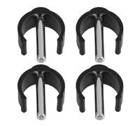 Beavorty Clips de Fixation pour Béquilles et Fauteuils de Toilette Lot de 4 en Caoutchouc Thermoplastique Antidérapant Inserts Métalliques pour Canne et Accessoires de Poignée de Marche