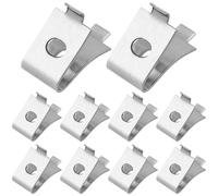 Beavorty Clips de Support D’étagère en Acier Inoxydable, Lot de 10, Pinces pour Étagères en Verre, Supports Réglables pour Placard et Armoire, Fixation Stable pour Bibliothèque Cuisine