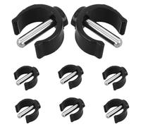 Beavorty Clips de Verrouillage pour Béquilles et Déambulateurs 8 Pièces, Accessoires en Plastique Noir et Gris pour Tubes de 22 Mm, Verrous de Cadre de Toilette, Fixation Réglable