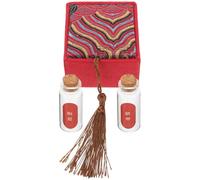 Beavorty Coffret Souvenir Bébé DIY Flacon Conservation Cheveux Fœtaux et Cordon Ombilical, Boîte de Rangement Décorative Rouge pour Naissance Garçon Fille, Accessoire Puériculture